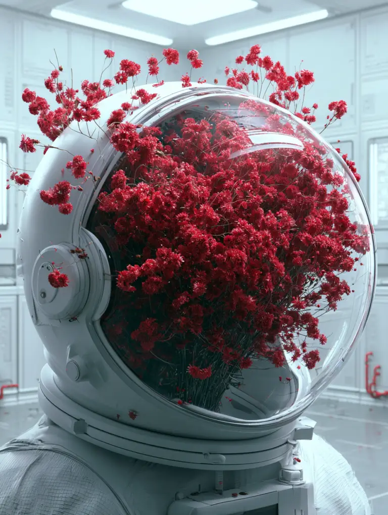 190726_Mutation_Subject_A_bouquet_of_red_flowers_placed_inside_a_space_traini_1c9b244c-cc49-4651-a936-df2c9e57b7bc_0